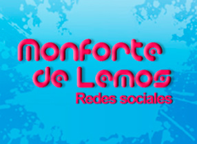Logo en el que se puede leer Monforte de Lemos. Redes Sociales